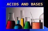 ACIDS AND BASES. REVISE pH = -log [H + ] pOH = -log [OH - ] pH + pOH = 14 at 25 o C Neutral:pH = 7([H + ] = [OH - ]) Acidic:pH [OH - ]) Basic:pH > 7([H.