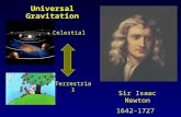 Universal Gravitation Sir Isaac Newton 1642-1727 Terrestrial Celestial.