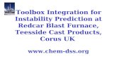 Toolbox Integration for Instability Prediction at Redcar Blast Furnace, Teesside Cast Products, Corus UK .