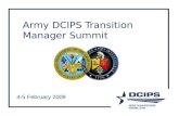 Army DCIPS Transition Manager Summit 4-5 February 2009.