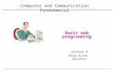 Computer and Communication Fundamental Basic web programming Lecture 8 Rina Zviel-Girshin.