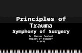 Principles of Trauma Symphony of Surgery Dr. Hassan Bukhari Depart of Surgery 4-1435.