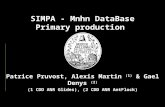 SIMPA - Mnhn DataBase Primary production Patrice Pruvost, Alexis Martin (1) & Gael Denys (2) (1 CDD ANR Glides), (2 CDD ANR AntFlock)