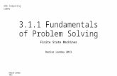 Denise Landau 2013 3.1.1 Fundamentals of Problem Solving Finite State Machines Denise Landau 2013 AQA Computing COMP1.