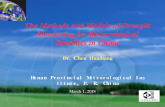 April 18, 2015 The Methods and Models of Drought Monitoring by Meteorological Satellites in China Henan Provincial Meteorological Institute, P. R. China.