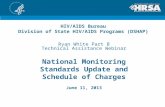 HIV/AIDS Bureau Division of State HIV/AIDS Programs (DSHAP) Ryan White Part B Technical Assistance Webinar National Monitoring Standards Update and Schedule.