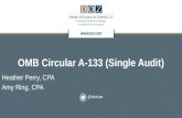 OMB Circular A-133 (Single Audit) Heather Perry, CPA Amy Ring, CPA @dozcpa.
