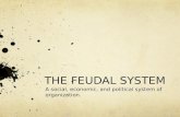 THE FEUDAL SYSTEM A social, economic, and political system of organization.