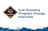 Cub Scouting Program Change Overview. Cub Scouts TIMELINE 1930-2014 1930’s Dens – boy led Joining Age – 9 Bobcat, Wolf (9), Bear (10), Lion (11) Knickers.