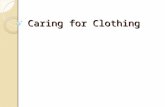 Caring for Clothing. Discussion How can organizing your clothing help make a little space seem like a lot more? What household items can be used for storage?
