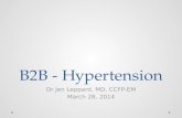 B2B - Hypertension Dr Jen Leppard, MD, CCFP-EM March 28, 2014.