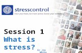 Dr Jim White Session 1 What is stress?. No discussion of personal problems Each week teaches you new skills These skills are all pieces of the jigsaw.