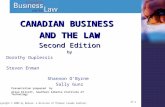 Copyright © 2004 by Nelson, a division of Thomson Canada Limited. 27-1 CANADIAN BUSINESS AND THE LAW Second Edition by Dorothy Duplessis Steven Enman Shannon.