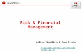 Risk & Financial Management Allison Wooddisse & Emma Dickin Pslpracticecompliance@lexisnexis.co.uk.