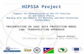 International Telecommunication Union HIPSSA Project Support for Harmonization of the ICT Policies in Sub-Sahara Africa, Meeting with the Namibia ICT Ministry.