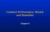 Contract Performance, Breach and Remedies Chapter 9.