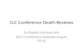 CLC Conference Death Reviews Dr Elspeth McInnes AM NCLC Conference Adelaide August 29-31.