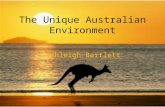 The Unique Australian Environment Ashleigh Bartlett.