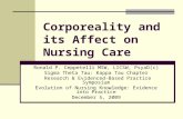 Corporeality and its Affect on Nursing Care Ronald P. Ceppetelli MSW, LICSW, PsyaD(c) Sigma Theta Tau: Kappa Tau Chapter Research & Evidenced-Based Practice.