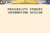 FEASIBILITY STUDIES INFORMATION SESSION. OVERVIEW  Background and approach the feasibility studies  Guidelines ♦Discussion of terms of reference ♦Sustainability.