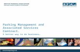 Project RECiPE: Communication Plan Parking Management and Associated Services Contract. A better way to do business…