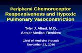 Peripheral Chemoreceptor Responsiveness and Hypoxic Pulmonary Vasoconstriction Tyler J. Albert, M.D. Senior Medical Resident Chief of Medicine Rounds November.