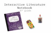 Interactive Literature Notebook 6 th grade. Table of Contents Plot Vocabulary Elements of Plot Character Traits Plot Pyramid Theme.