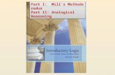 Part I: Mill’s Methods redux Part II: Analogical Reasoning Part I: Mill’s Methods redux Part II: Analogical Reasoning.