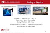 1 2014-2015 Agricultural Policy and Outlook Conference Series Cameron Thraen, OSU-AEDE Extension State Specialist Dairy Markets & Policy Website @ AEDE/OSU:
