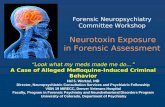 Forensic Neuropsychiatry Committee Workshop Neurotoxin Exposure in Forensic Assessment “Look what my meds made me do…” A Case of Alleged Mefloquine-Induced.