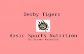 Derby Tigers Basic Sports Nutrition Dr Steven Peterson.