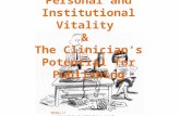 Personal and Institutional Vitality & The Clinician’s Potential for Publishing .