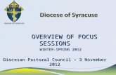 OVERVIEW OF FOCUS SESSIONS OVERVIEW OF FOCUS SESSIONS WINTER-SPRING 2012 Diocesan Pastoral Council – 3 November 2012 1.