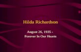 Hilda Richardson August 26, 1935 - Forever In Our Hearts.