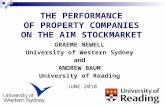 GRAEME NEWELL University of Western Sydney and ANDREW BAUM University of Reading JUNE 2010 THE PERFORMANCE OF PROPERTY COMPANIES ON THE AIM STOCKMARKET.