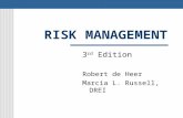 RISK MANAGEMENT 3 rd Edition Robert de Heer Marcia L. Russell, DREI.