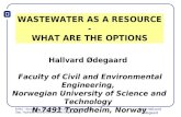 NTNU - Norwegian University of Science and Technology Dep. Hydraulic and Environmental Engineering Prof. Hallvard Ødegaard WASTEWATER AS A RESOURCE - WHAT.
