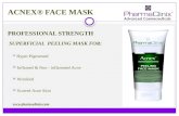 ACNEX® FACE MASK PROFESSIONAL STRENGTH SUPERFICIAL PEELING MASK FOR: Hyper Pigmented Inflamed & Non - inflammed Acne Wrinkled Scarred Acne Skin .