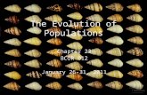 The Evolution of Populations Chapter 23 BCOR 012 January 26-31, 2011.