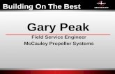 Gary Peak Field Service Engineer McCauley Propeller Systems Building On The Best.
