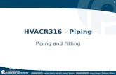 1 HVACR316 - Piping Piping and Fitting. 2 Copper Tubing Copper tubing was developed in the 1920s to provide an alternative to iron piping in a variety.
