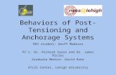 Behaviors of Post-Tensioning and Anchorage Systems REU student: Geoff Madrazo PI’s: Dr. Richard Sause and Dr. James Ricles Graduate Mentor: David Roke.