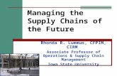 Managing the Supply Chains of the Future Rhonda R. Lummus, CFPIM, CIRM Associate Professor of Operations & Supply Chain Management Iowa State University.