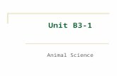 Unit B3-1 Animal Science. Problem Area 3 Animal Reproduction.