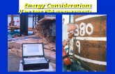 Energy Considerations If we take PDA measurements….