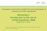 Canadian Community Health Nursing Standards of Practice (CCHN Standards) Workshop 1 Introduction to the use of CCHN Standards- 2011 Adapted by Liz Diem.