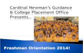 Freshman Orientation 2014!. Mrs. Karen Lower: Director of Guidance Freshman Counseling A-I Ms. Mary Murphy: Counselor Freshman Counseling J-Z Dr. Liz.