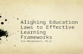 Aligning Education Laws to Effective Learning Frameworks Kim Mendenhall, Ph.D.