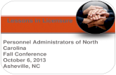 Personnel Administrators of North Carolina Fall Conference October 6, 2013 Asheville, NC Lessons in Licensure.