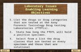 1.List the drugs or drug categories that are tested at the Army Forensic Toxicology Drug testing Laboratories (FTDTLs). 2. State how long the FTDTL will.